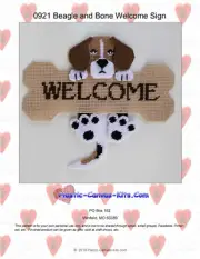 Beagle Dog and Bone Welcome Sign- Plastic Canvas Pattern or Kit
