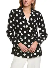 Elie Tahari The Jace Jacquard Linen-Blend Blazer