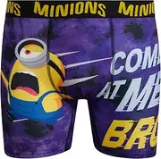 [COCO BRANDS] Minions Men's Boxer Briefs - No Fly, Anti-Chafing Stitching, Comfort Shaped/Cotton Lined Crotch