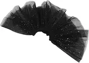 [CRILSTYLEO] Glitter Mesh Neck Collar Vintage Renaissance Tulle Choker for Stage Performance Halloween Costume Accessories Semi Sheer Clown Neck Ruff for Masquerade Events