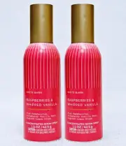 2 Bath & Body Works RASPBERRIES WHIPPED VANILLA Room Spray Perfume Mini 1.5 oz