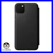 NOMAD Horween Genuine Leather Rugged Folio Wallet case, iPhone 11 Pro Max, Black