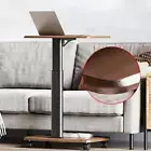 Sofa Tray Table Removable Coffee Table with Rolling Casters Couch Tray Table