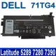 DELL 71TG4 4芯 原廠電池 內置電池 Latitude 5289 7280 7390 (9.6折)