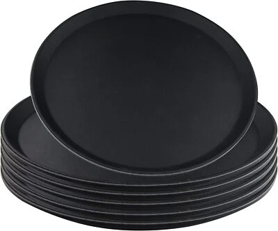 Clivia 6 Pack Food Serving Trays Rectangular Non-Slip Restaurant Food Tray