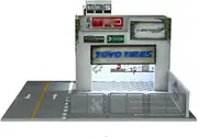 Alloy Car Model Toy Display Stand 1:64 Retro Car Repair Shop Lighting Edition Scene Assembly Model Car Garage Protection Collectibles