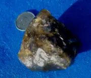 Libyan Desert Glass Meteorite Tektite impact specimen( 375 ct)FBlack Dark Gem A+
