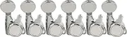 Musiclily Pro 6-in-line 18:1 Ratio Sealed Guitar Locking Tuners Machine Heads Guitar Locking String Tuning Pegs Keys for Strat Tele Style Electric Guitar, Chrome with Vintage Oval Button