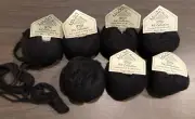 Lot of 7 50g Maggi Knits Luxury Irish MK Collection Hand Yarn - Alpaca - Black