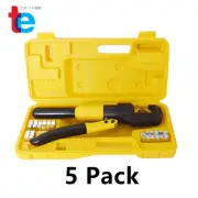 5 × 10T Hydraulic Crimper Crimping Tool Wire Battery Cable Lug Terminal W/9 Dies