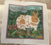 RARE Needlepoint Tapestry Canvas MIRIAM ANDRADE 15x15 Bunny Rabbit