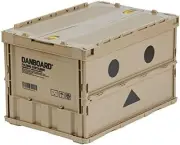 TRUSCO Danbo Cardboard Robot Thin Foldable Container 50L Lock Lid TR-C50B-A-DNB