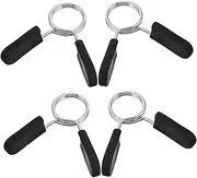 Anneome Professional Weightlifting Barbell Clips 4pcs Spring Lock Collars Portable Sturdy for Home Gym