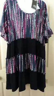 TS Taking Shape Size 18 Very Stretchy Colourful Tunic New with tags