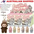 BLIND BOX Macaron Series The Monsters Labubu Pop Mart Plush Doll Toy Keychain
