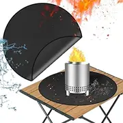24in Fire Pit Mat Compatible with Solo Stove Mesa and Mesa XL Accessories, Fireproof Mat Compatible with Solo Stove Mesa, 3-Layer Fire Pit Mats for Under Fire Pit and Grill to Protect Table - Black