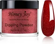 28G/Box Dark Red Glitter Fine Dipping Powder No Lamp Cure Nails Dip Powder like