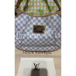 LV M55215 GALLIERA PM 95%新 真品 法國製 白棋盤格 南瓜包 單肩包 附購買證明