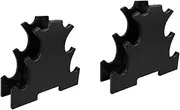 2pcs Dumbbell Storage Rack Dumb Bells Dumbbell Rack Dumbbells Small Weight Rack Plastic Dumbbell Bracket Floor Bracket for Workout Accessory Plastic Dumbbell Saddle Rack Pp Black