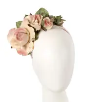 Nude Max Alexander vintage flower racing fascinator headband Made Australia