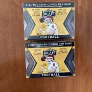 2-2018 Leaf Draft Football Blaster Boxes- 4 Autos!
