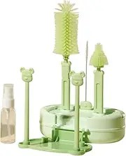 Baby Bottle Brush Set, Bottle Cleaner Brush Set, Washing Accessories with Storage Box for Glasses Straw Teapots Pipes Food Boxes