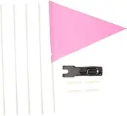Abaodam 1 set Bicycle Safety Flagpole Reflective Multi Function Bike Flag with Mounting Pole for Enhanced Visibility and Warning