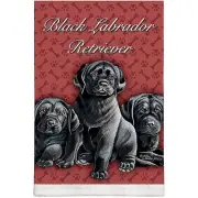 Kitchen Towel--Dog Design--Black Labradors--Printed in the USA--22" by 32"