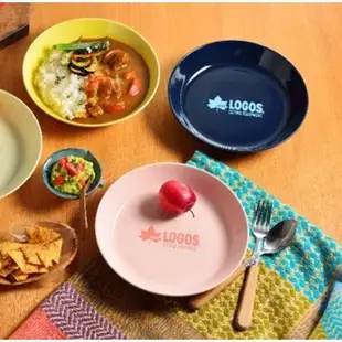 「家電王」 日本直送 LOGOS 糖果色系陶瓷餐盤｜四色可選 21.5cm 鮮豔色 露營風 盒裝送禮 日本露營品牌