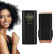 Foundation Stick Full Coverage, 15g Portable Contour Foundation 15g, Facial Primer Double-Head for Girls, Long-lasting Concealer Cream