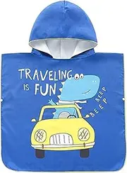 Changing Robe Swimming Towel, Beach Towel Wrap, Beach Swimming Dressing Bathrobe, Beach Towel Cloak Blue Dinosaur Bath Towel Fleece Sport Robe (Color : Blue, Size : One Size)