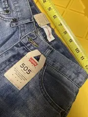 new authentic 28x23 adjustable strauss LEVI’S 505 Jeans Husky