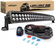 - 32Inch 180W Curved LED Light Bar Work Light Spot Flood Combo Offroad Driving