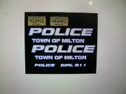 Milton Wisconsin Police Car Decals 1:24 Custom