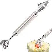 Watermelon Baller Scoop - Double-Headed Watermelon Scooper and Baller - Stainless Steel Spoon for Cantaloupe Ice Cream Sorbet Dessert Ball