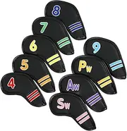 Kisangel Golf Club Cover Number Golf Accessories Head Sleeve Elegant Golfs Club Covers Course Handed Covers Golfs Iron Cover Golfs Protector Golfs Supplies