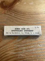 Vietnam War Era SEEK-1 Pilot Survival Kit Boric Acid Ointment Tube In Cardboard