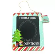 Christmas Countdown Blackboard Chalkboard Wall Hanging Holiday Sign Decor NWT