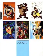 TAZ TASMANIAN DEVIL CUSTOM NOVELTY TRADING CARD 6 CARDS SET
