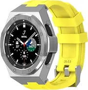 [SUPENG] Case + Band Compatible with Samsung Galaxy Watch 4 Classic 46mm Rugged Protective Cover with Screen Protector Compatible with Samsung Watch 4 Classic 46 (Color : Color 12, Size : Watch4 Classic 46mm