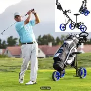 Foldable 3 Wheel Push Pull Golf Club Cart Trolley Buggy
