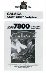 Atari 7800 Replacement Label - Galaga [Retail]