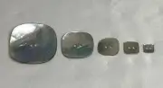Italian Square Natural Shell MOP Pearl Button (5 Sizes to Choose From)