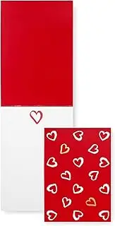 kate spade new york Notepad, Paper Pad with 100 Blank Sheets, 7" x 4.75" Small Writing Pad for Desktop Notes, Brushstroke Hearts