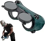 Welder Glasses - Grinding Goggles,Eye Protection Plasma Cutting Arc Flipping Up Dustproof Glasses for Torching Soldering Brazing Welding
