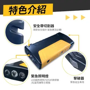 【任e行】PT-162 12000mAh 多功能 汽車緊急啟動電源 救車行動電源 防反接智能電夾 附打氣機