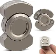 3-in-1 Fidget Toys Adults: Spinner, Slider & Clicker – Magnetic Stainless Steel Bearings for Super-Stable Rotation – Ultimate Stress Relief, Enhanced Focus, and Habit Breaking Companion(Silver)