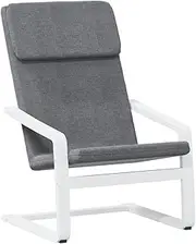 Camping Sunloungers Reclining Patio ChairsDark Grey Fabric Relaxing Chair