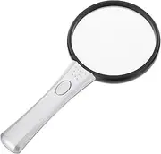1Pc Elderly Reading Magnifier with LED Light Lens Handheld Magnifier for Easy Viewing Lightweight and Portable Design for Home Library and School Use