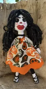 Adorable Tall Handmade Skeleton Rag Doll Jack Sally Oogie Boogie Dress